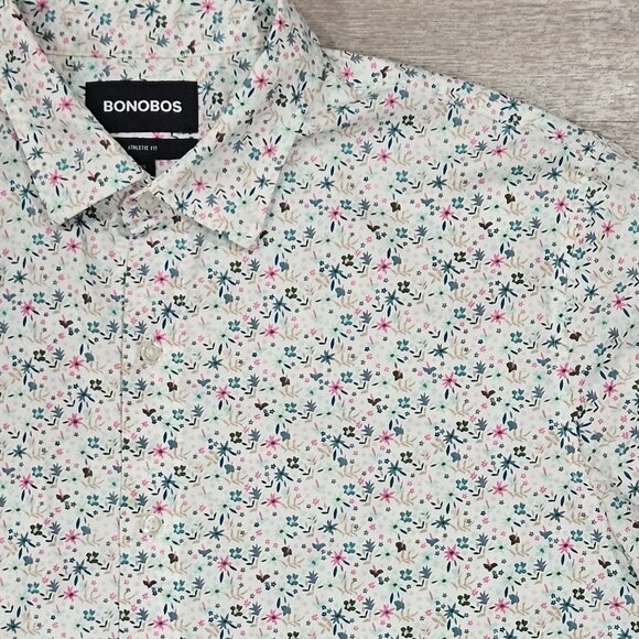 Bonobos Men’s Athletic Fit Floral Short Sleeve Button Down Shirts Bundle M - Picture 7 of 10